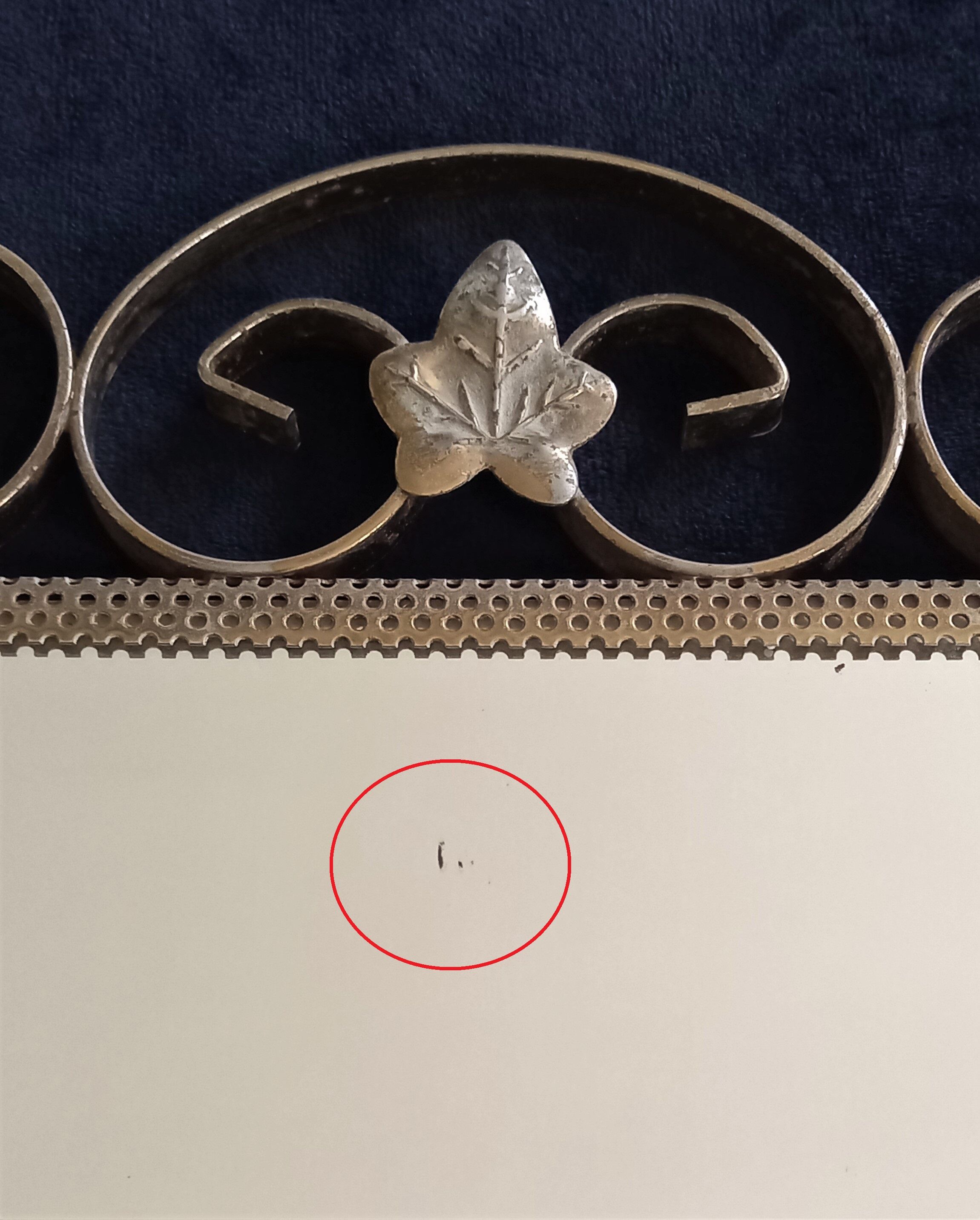 Square mirror with vine leaves and golden metal windings, 1960s