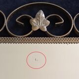 Square mirror with vine leaves and golden metal windings, 1960s