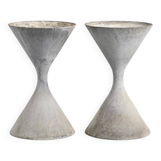 Paire de jardinières "Diabolo" Anton Bee Eternit, circa 1950.