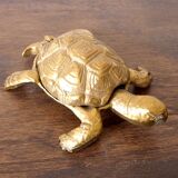 Brass turtle ashtray