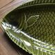 Large green fish dish Sarreguemines
