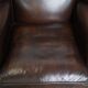 Comfortable and very beautiful set of 2 cow leather wingback armchairs in English style