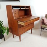 Commode secrétaire danoise en teck Chatol