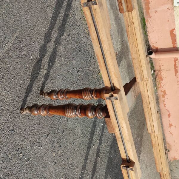 Console à 10 pieds en noyer époque Louis Philippe