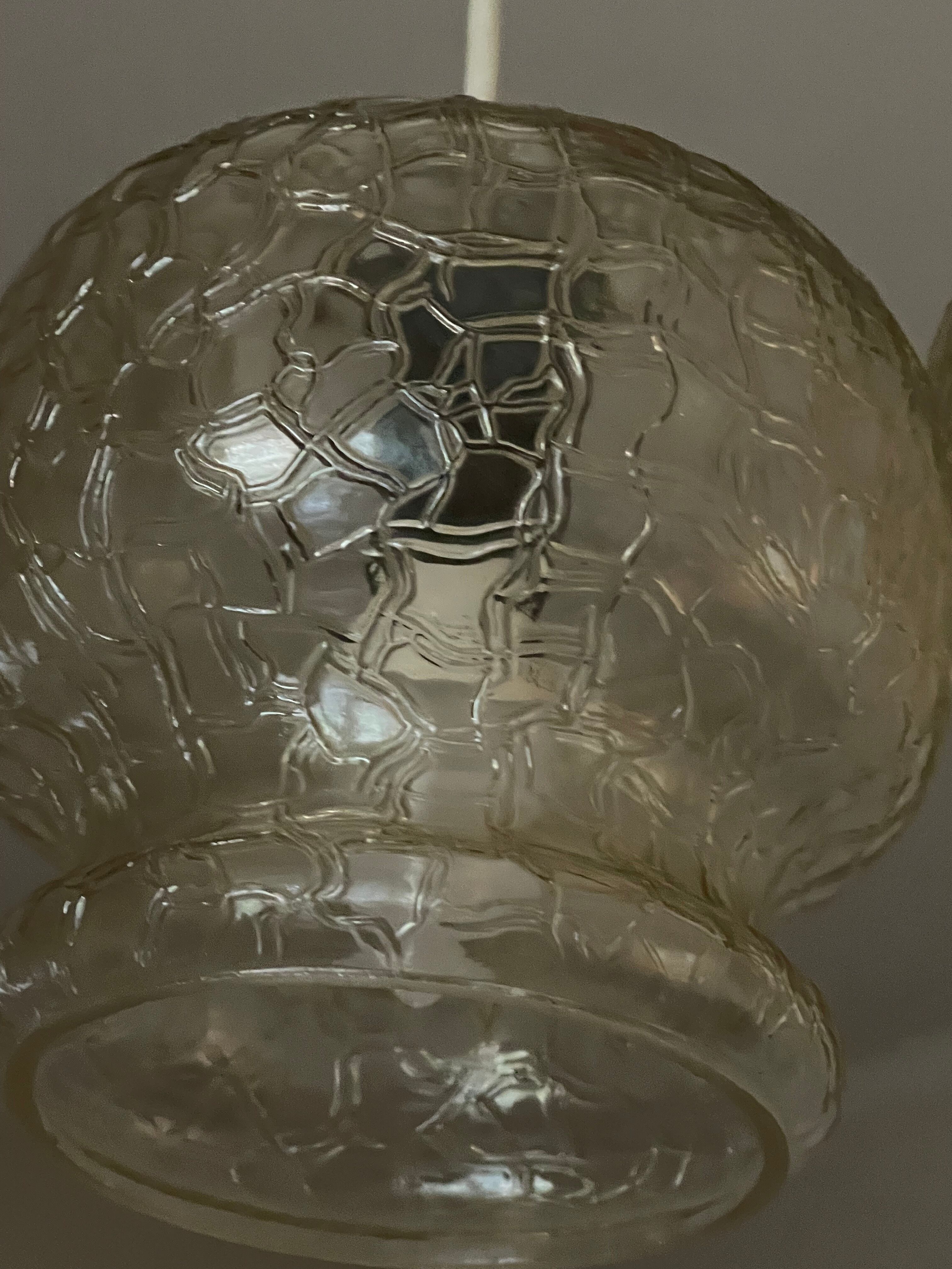 Suspension with three glass globes from the 1980s