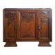 Buffet art déco plateau marbre, meuble vaisselier ancien