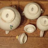 Coffee maker, sugar bowl and milk jug service Lunéville Réverbère