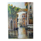Venetian tableau oil on panel vintage/old canal and façades