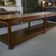 Large solid oak draper's table, 1950s