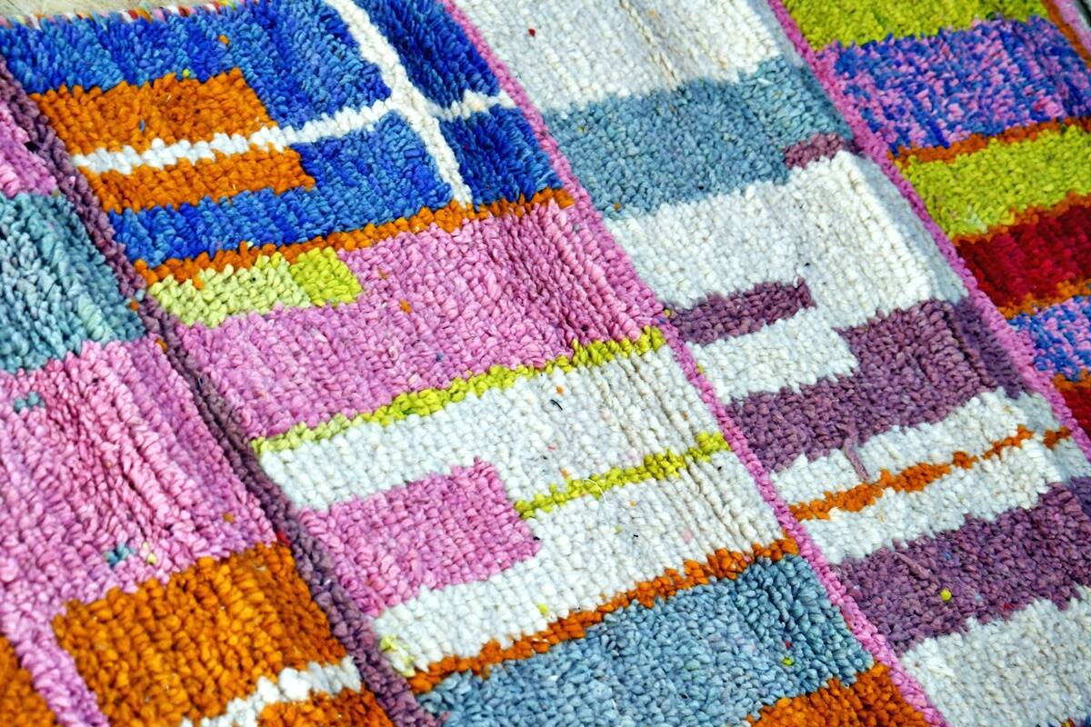 Moroccan Berber carpet hallway Boujaad 304 x 80 cm