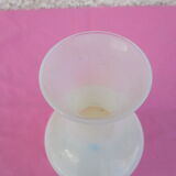 Soliflore vase in opalescent vintage annees glass