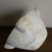 19th-century neo-classical mortar in XXL white marble