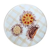 Dessous de plat en céramique émaillée oursins