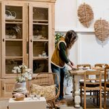 Vintage wooden workshop display case “Catherine”