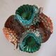 Plat zoomorphe poissons style Vallauris