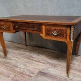 Louis XV style marquetry center desk