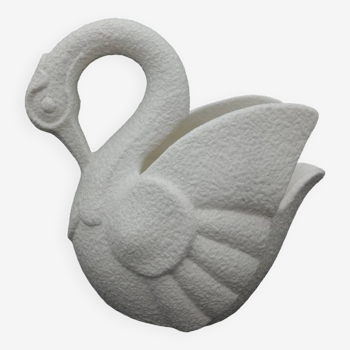 White Swan ceramic zoomorphic vase signed Roberto Rigon Bertoncello