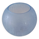 Vase boule verre craquelé