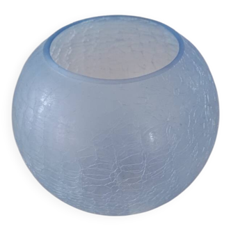 Vase boule verre craquelé