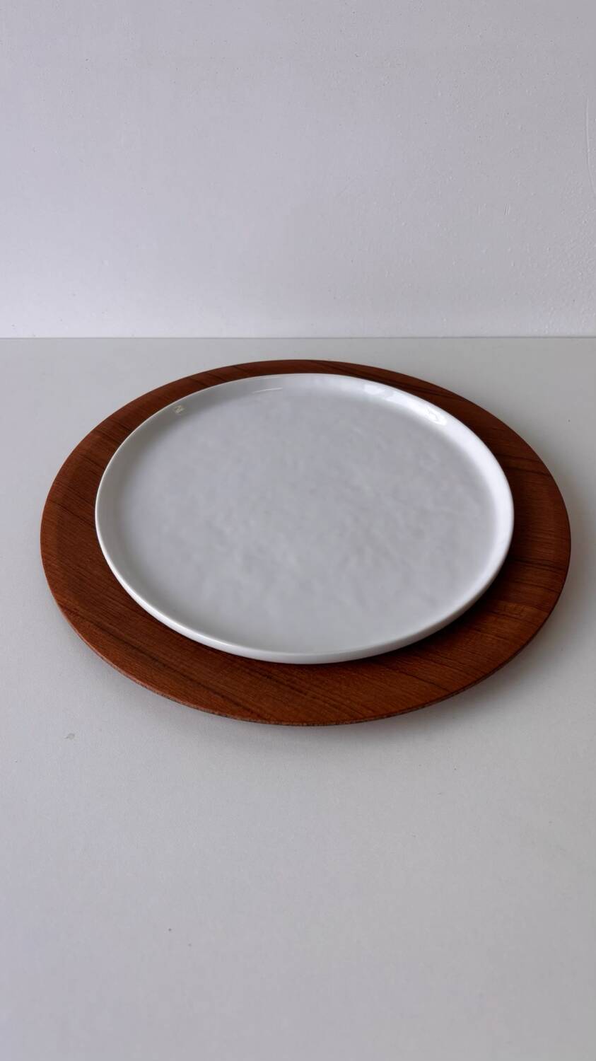 Vintage wooden plates teak