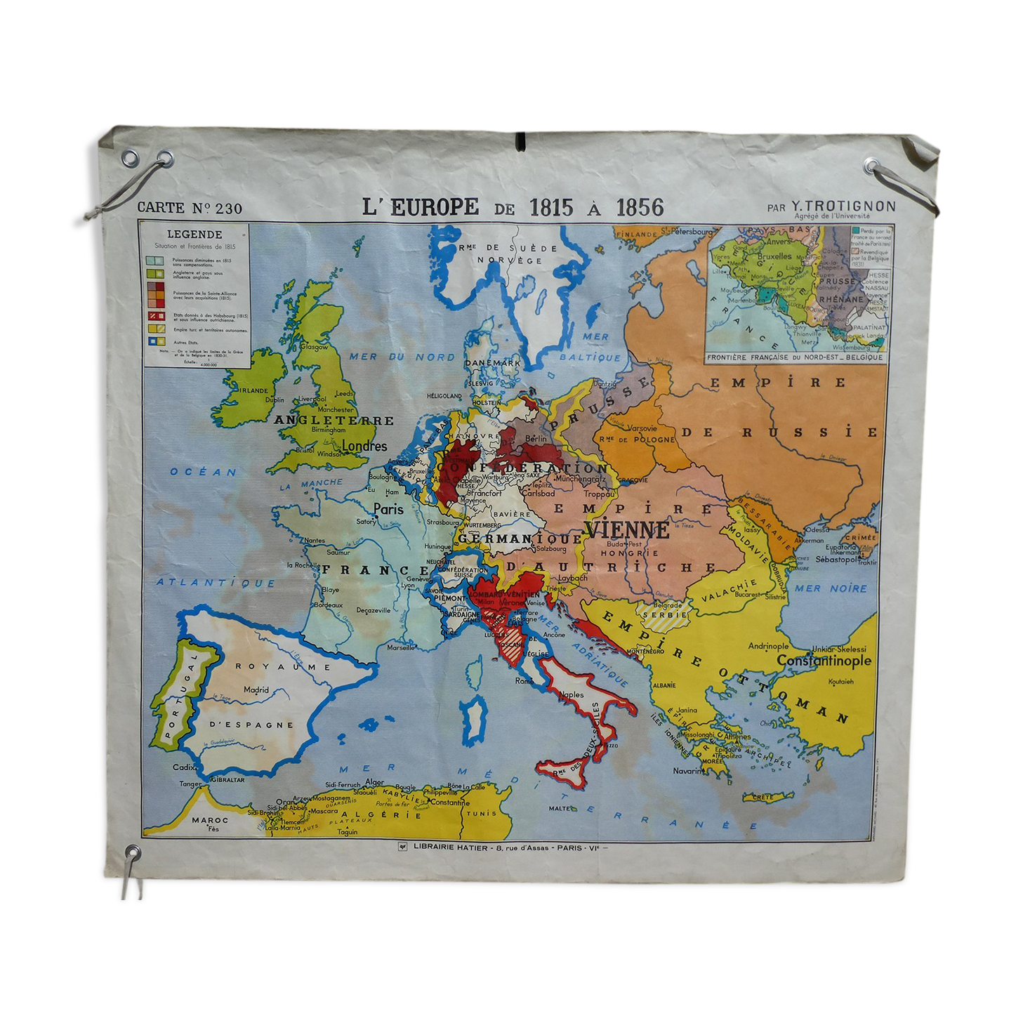 Hatier school map of Europe