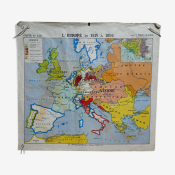 Hatier school map of Europe