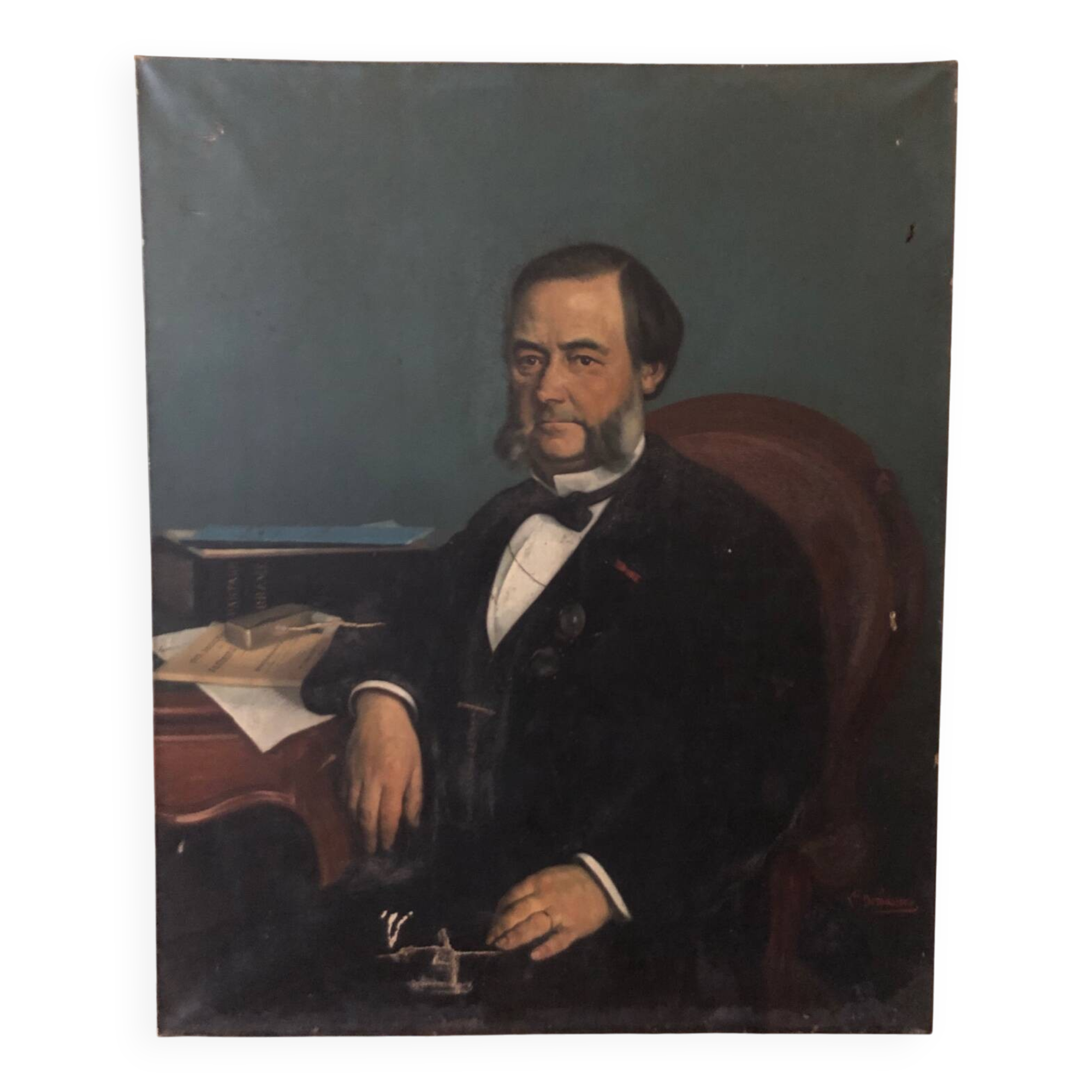 Portrait of a man, oil on canvas, 19th century