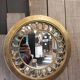 Miroir rond doré