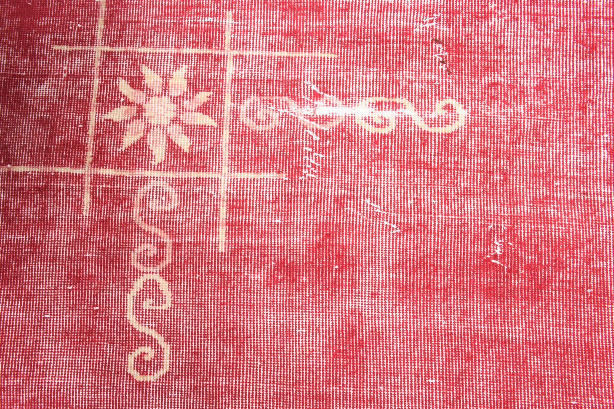 7x10 pale red large turkish rug, 203x310cm