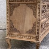 Carved solid Padouk chest of drawers 1950