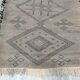 Tapis marocain Zanafi, tapis scandinave, décor du milieu du siècle, meubles du milieu du siècle