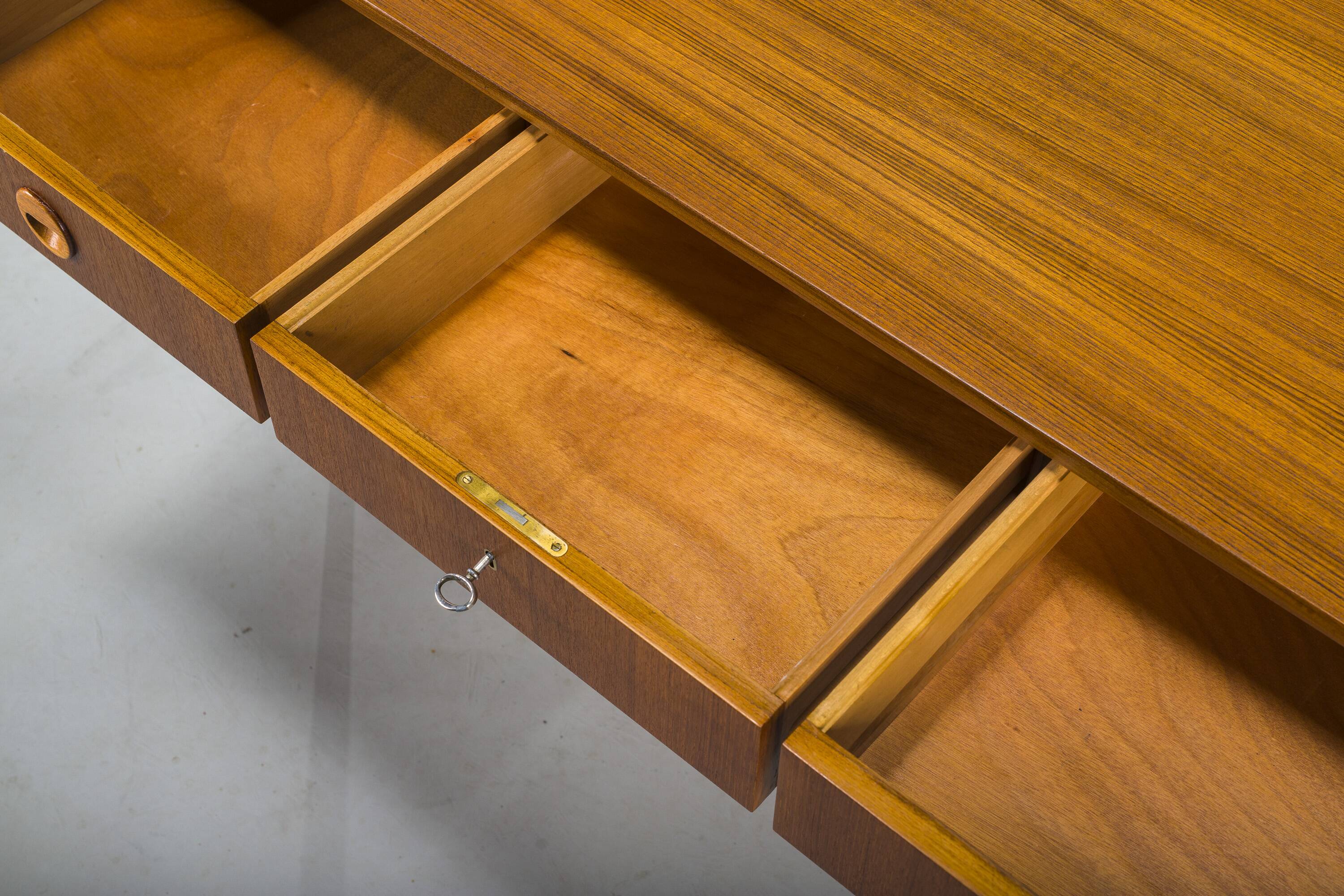 Mid-Century Teak Desk attributed to Bartels Works, 1960s