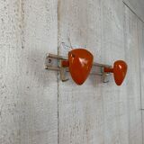 Vintage orange metal patère