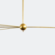 Suspension with 8 brass lights and Black lampshade