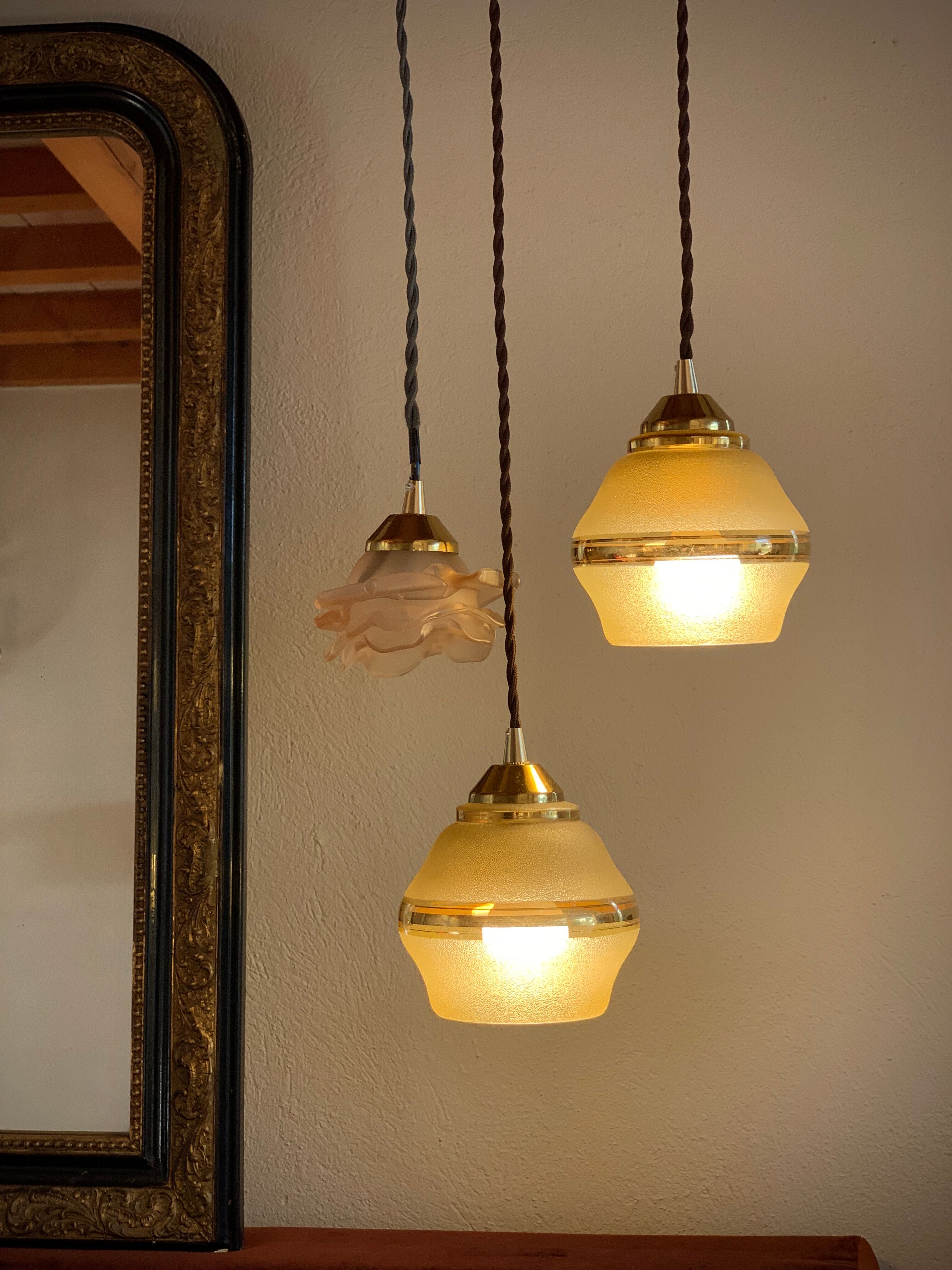 Pair of suspensions Art Deco