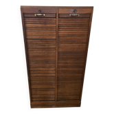 Old double oak filing cabinet