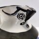 White, Black and Blue Hand-Painted Ceramic Jug / Vase