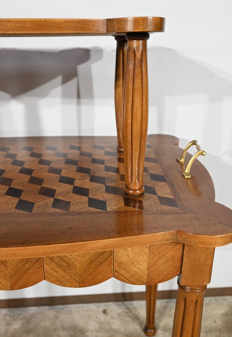 Walnut and Rosewood Marquetry Service Table – 1940