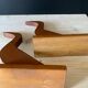 Vintage wood bird sculptures