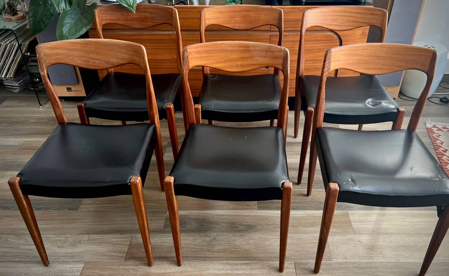 Set of 6 Roche Bobois chairs, 1960