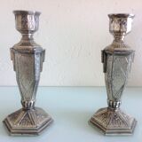 Pair of art deco style candle holders