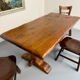 Monastery farmhouse table in thick solid oak, vintage 1960s.