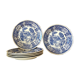 6 Villeroy & Boch plates in blue porcelain, Burgenland service