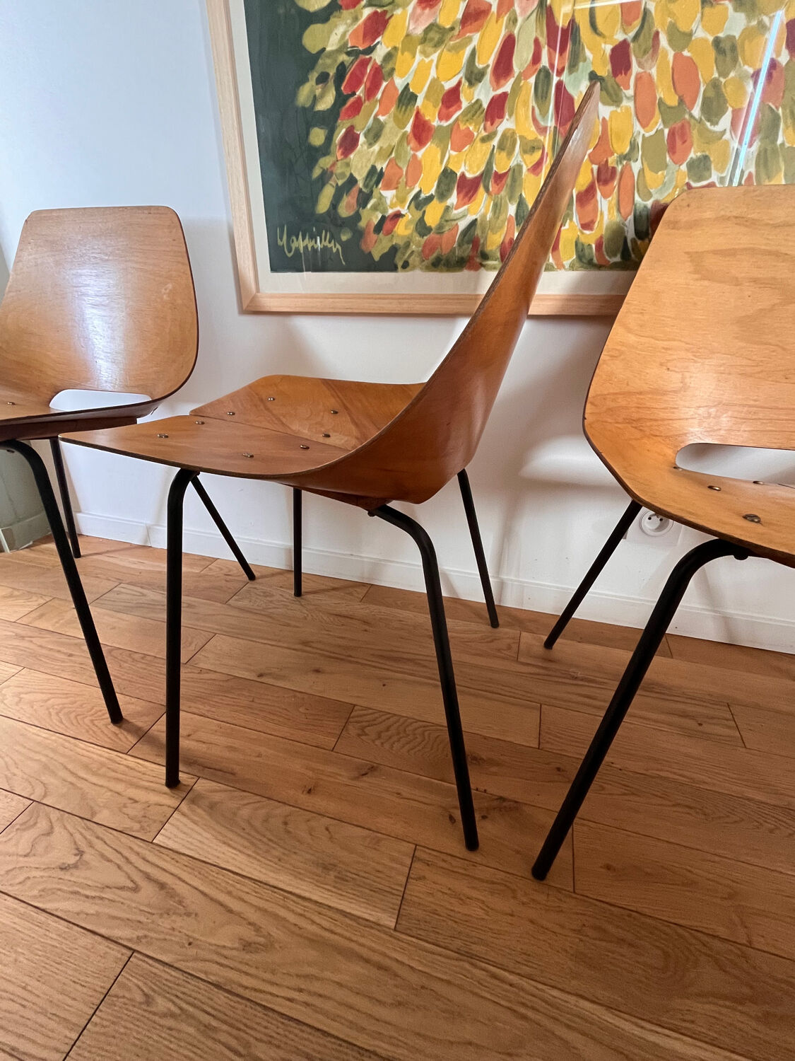 Barrel Chairs Pierre Guariche ARP Steiner x4