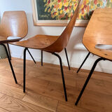 Barrel Chairs Pierre Guariche ARP Steiner x4