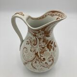 Faience pitcher Creil and Montereau Rinceaux