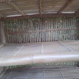 Vintage bamboo and rattan cabinet or storage unit