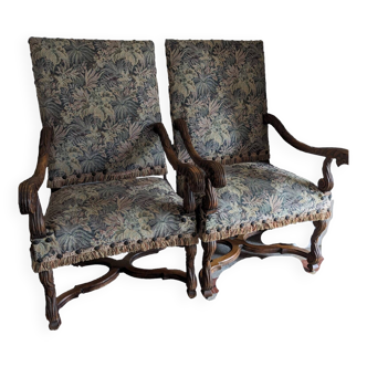 Pair of Louis XIII armchairs