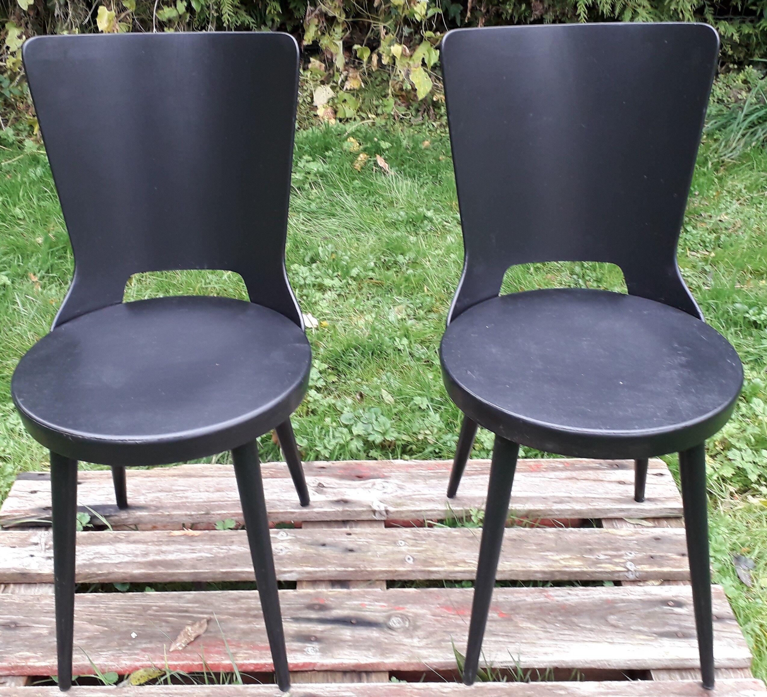 Duo of 2 Baumann chairs