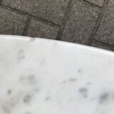 Round carrera marble coffee table by Heinz Lilienthal 1970s